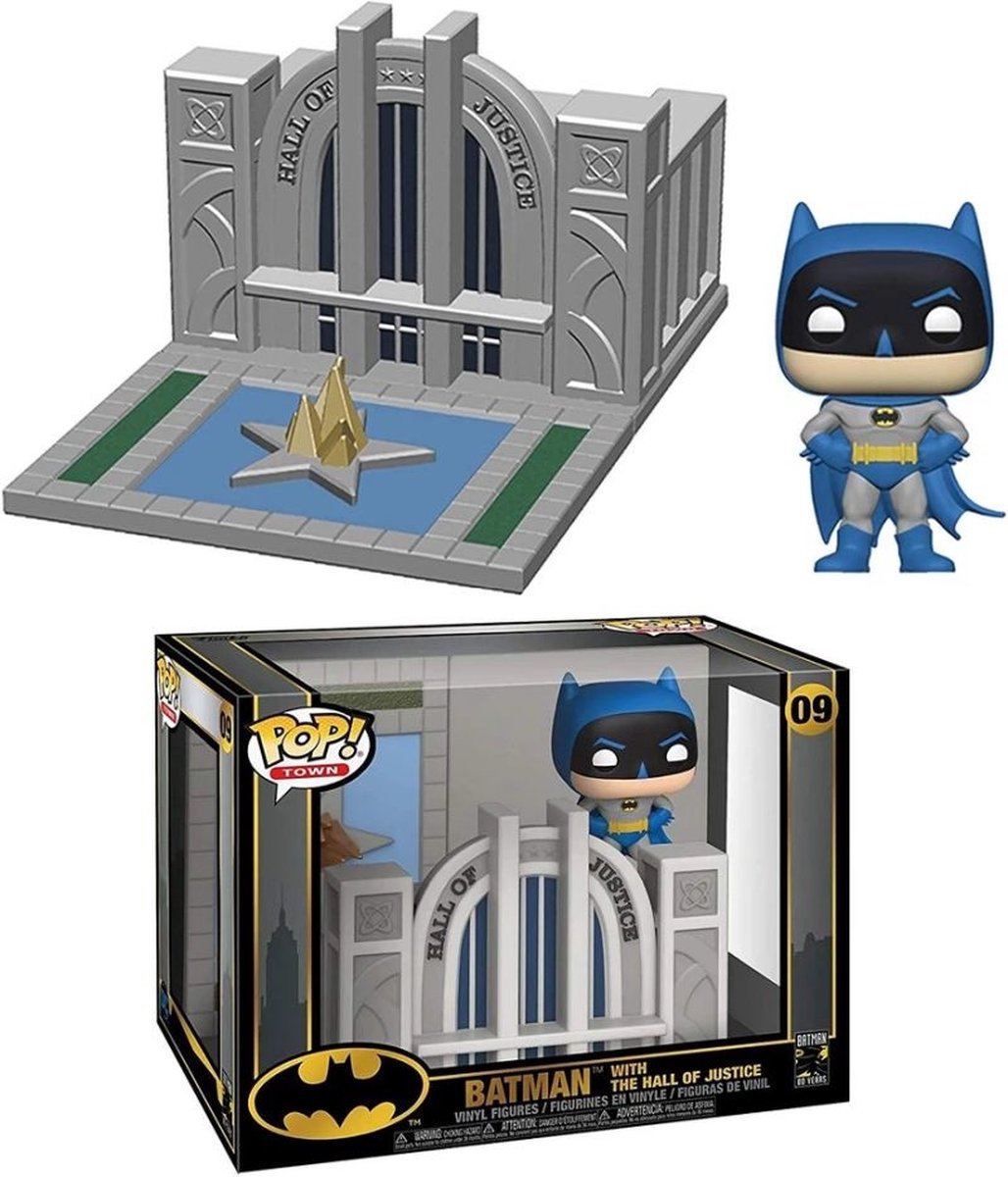 Funko Pop! Town Hall of Justice with Batman - Vinyl Collectible Figure | Magi Jouets