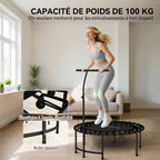 Trampoline de Fitness Ø102x132 cm, Cordes Élastiques, Capacité 100 kg - Noir | Magi Jouets