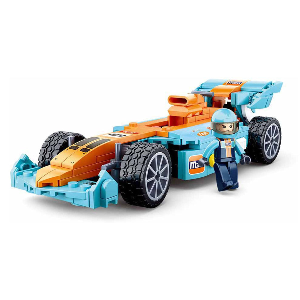 Sluban Racing Team Building Set - Racing Car with Playing Figure (221 Pieces) | Magi Jouets