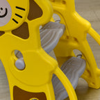 Toboggan Enfant Intérieur/Extérieur avec Panier de Basket, 18-36 Mois - Jaune/Gris | Magi Jouets