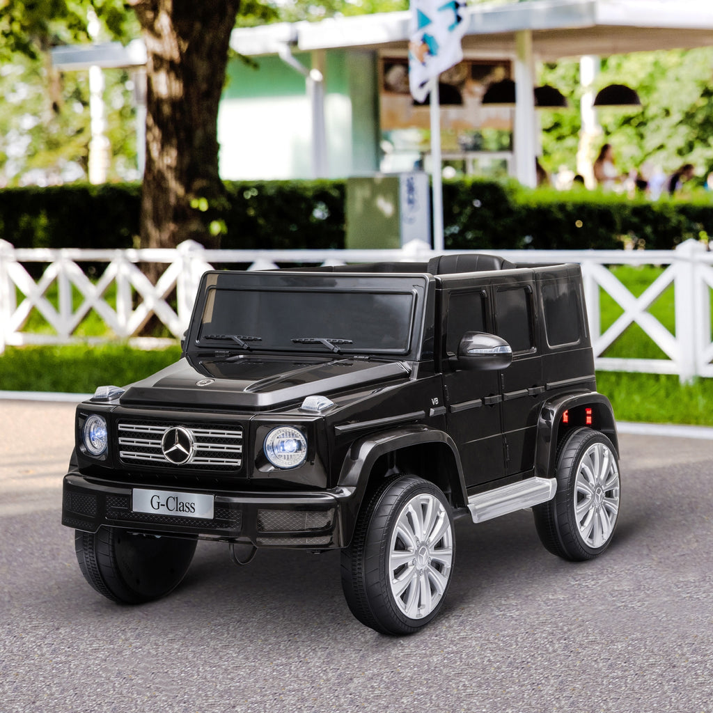 Voiture véhicule électrique enfant licence officielle Mercedes 12 V télécommande parentale, V. Max. 5 Km/h - noir