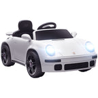 Voiture électrique enfants, véhicule électrique 12V, télécommande 2,4G, phares, musique, klaxon, 103 x 55 x 44 cm, blanc