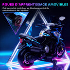 Moto Électrique Enfant 6V avec Musique et Effets Lumineux - Bleu | Magi Jouets
