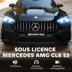 Voiture électrique enfants Mercedes AMG CLE 53 12V 2 moteurs télécommande parentale 2,4G 99 x 55 x 43 cm noir