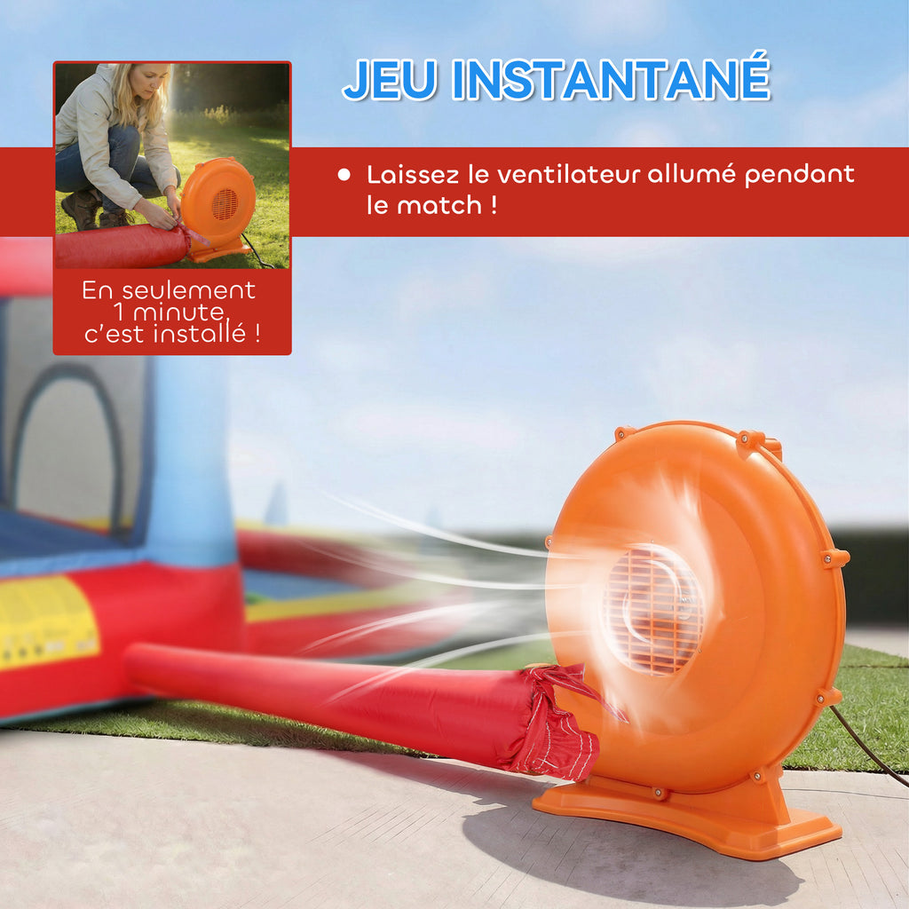 Château Gonflable avec Souffleur, Toboggans, Trampoline et Piscine à Balles - Multicolore | Magi Jouets