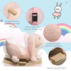 Jouet à Bascule Lapin avec Ceinture de Sécurité et Son, 18-36 Mois - Rose | Magi Jouets