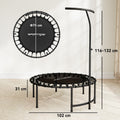 Trampoline de Fitness Ø102x132 cm, Cordes Élastiques, Capacité 100 kg - Noir | Magi Jouets