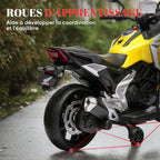 Moto Porteur Électrique Honda pour Enfants 3-6 Ans avec Musique et Phares - Jaune | Magi Jouets