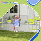 Portique Balançoire Enfant 3 en 1 avec Vis-à-Vis et Siège, Charge Max 225 kg - Vert | Magi Jouets