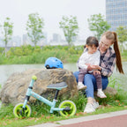 Vélo d'équilibre pour bébé siège réglable roues EVA jouet enfant pour bébé 18-48 mois pour garçons et filles vert