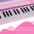 Piano à Queue Électronique Enfant 37 Touches avec Micro et Haut-Parleur - Rose | Magi Jouets