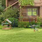 Portique Balançoire Enfant 2 Sièges, Structure Métal Charge Max 90 kg - Multicolore | Magi Jouets