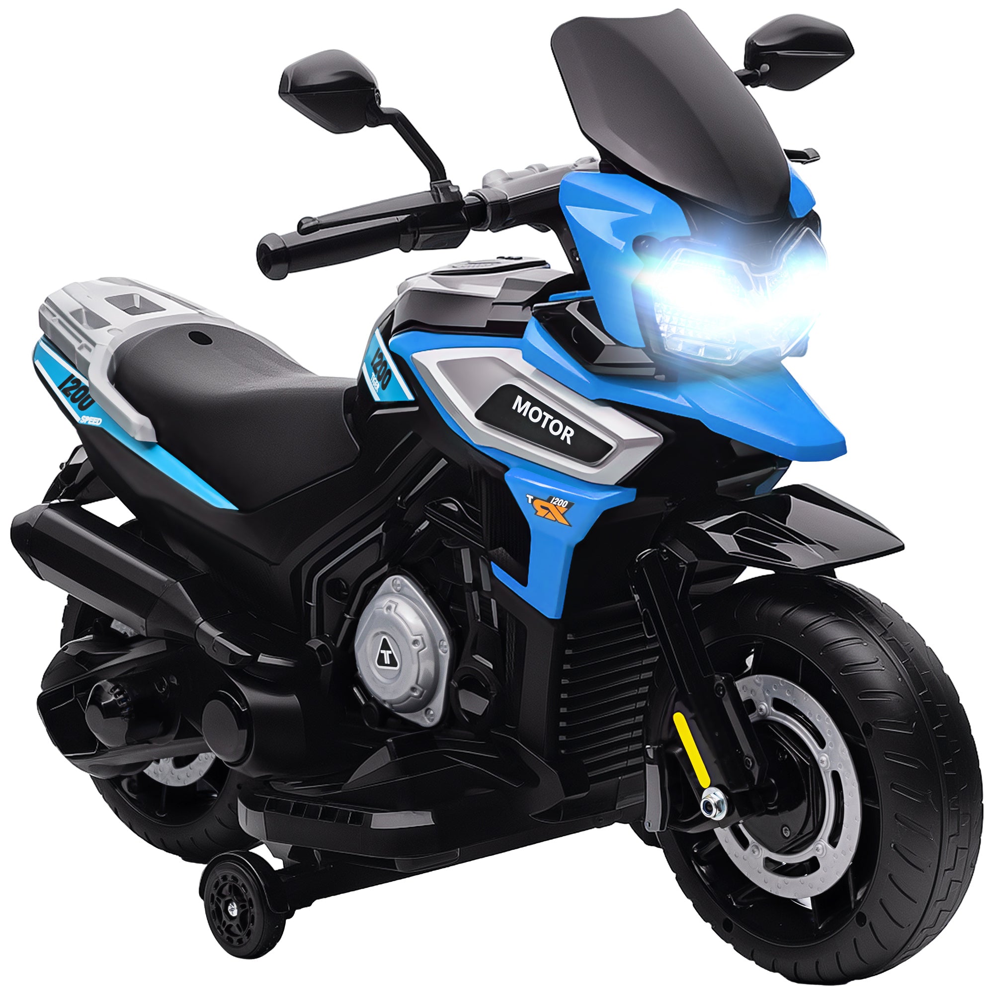 Moto Électrique Enfant 6V avec Musique et Effets Lumineux - Bleu | Magi Jouets