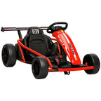 Voiture électrique GoKart kart électrique pour enfants 2 x 24 V moteurs mode dérive à 13 km/h 119 x 77 x 54 cm rouge