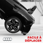 Voiture électrique enfant 12 V - véhicule électrique avec télécommande parentale fournie - V. Max. 5 Km/h - effets sonores, lumineux - Audi RS E-tron GT noir