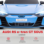 Voiture électrique enfant 12 V - véhicule électrique avec télécommande parentale fournie - V. Max. 5 Km/h - effets sonores, lumineux - Audi RS E-tron GT bleu