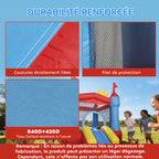 Château Gonflable avec Souffleur, Toboggans, Trampoline et Piscine à Balles - Multicolore | Magi Jouets