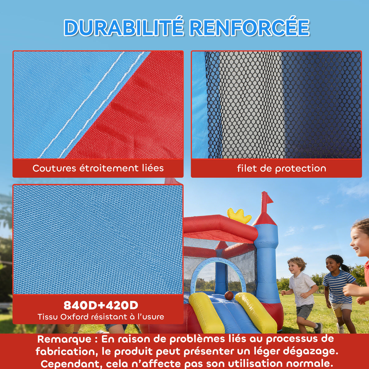 Château Gonflable avec Souffleur, Toboggans, Trampoline et Piscine à Balles - Multicolore | Magi Jouets