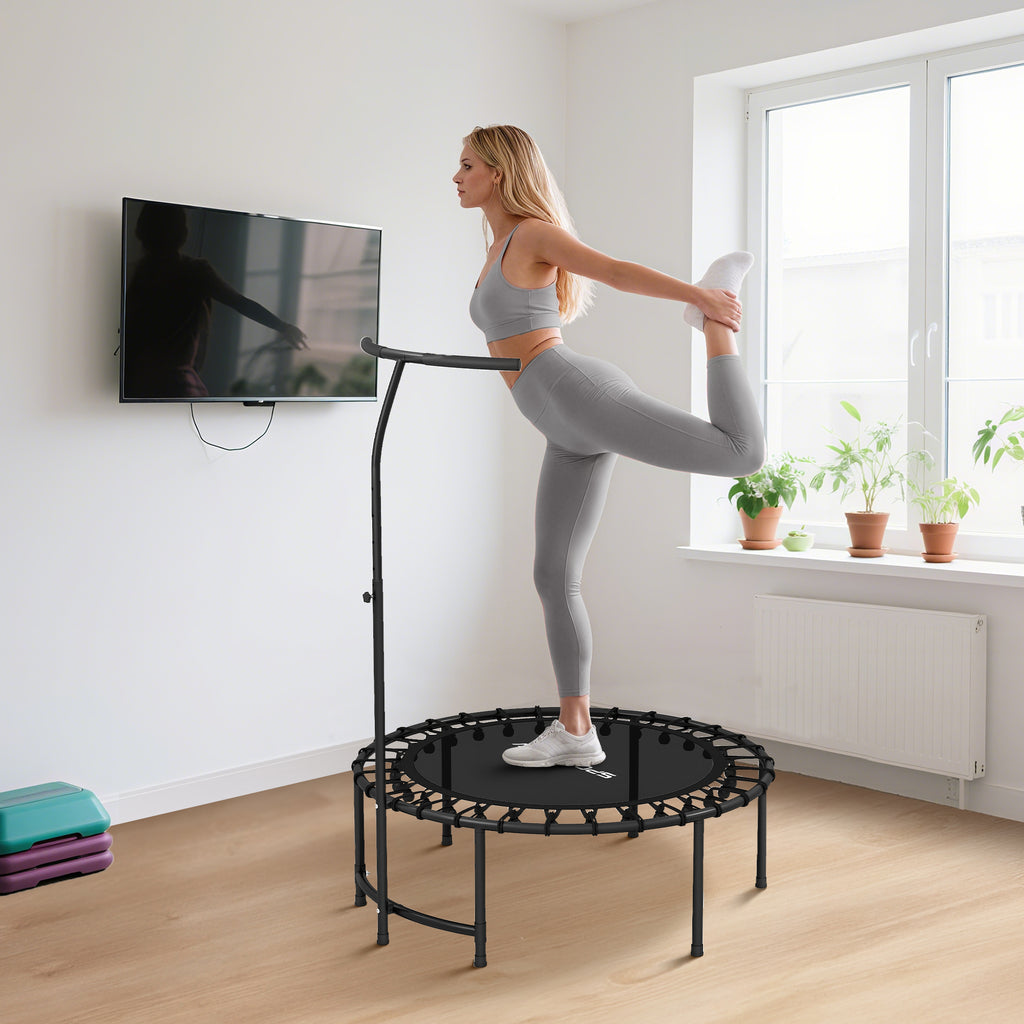 Trampoline de Fitness Ø102x132 cm, Cordes Élastiques, Capacité 100 kg - Noir | Magi Jouets