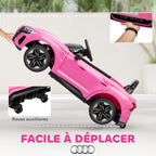 Voiture véhicule électrique enfant 12 V - télécommande parentale - effets sonores, lumineux - Audi RS E-tron GT rose