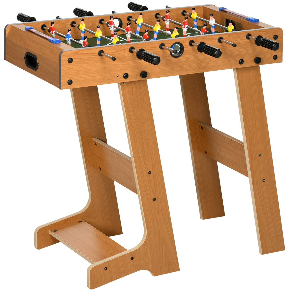 Babyfoot Pliable en Bois 18 Joueurs avec 2 Ballons et Tableau de Score, 69x37x70 cm | Magi Jouets