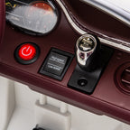 Voiture électrique pour enfant de 3 à 5 ans 2 moteurs 12V 25W 3-5 Km/h télécommande 2,4G Bentley Bacalar blanc