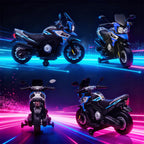 Moto Électrique Enfant 6V avec Musique et Effets Lumineux - Bleu | Magi Jouets