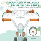 Draisienne Bébé 1-3 Ans Sans Pédale, 3 Roues Silencieuses, Charge 20 kg - Vert | Magi Jouets