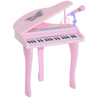Piano à Queue Électronique Enfant 37 Touches avec Micro et Haut-Parleur - Rose | Magi Jouets