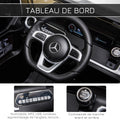 Voiture véhicule électrique enfant licence officielle Mercedes 12 V télécommande parentale, V. Max. 5 Km/h - noir