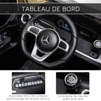 Voiture véhicule électrique enfant licence officielle Mercedes 12 V télécommande parentale, V. Max. 5 Km/h - noir