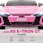 Voiture véhicule électrique enfant 12 V - télécommande parentale - effets sonores, lumineux - Audi RS E-tron GT rose