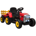 Tracteur électrique avec remorque amovible, pour enfants de 3 à 6 ans avec télécommande MP3 musique affichage lumières