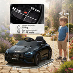 Voiture électrique enfants Mercedes AMG CLE 53 12V 2 moteurs télécommande parentale 2,4G 99 x 55 x 43 cm noir