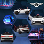 Voiture électrique pour enfant de 3 à 5 ans 2 moteurs 12V 25W 3-5 Km/h télécommande 2,4G Bentley Bacalar blanc