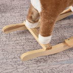 Cheval à Bascule Selle Confort en Bois de Peuplier, 65x32,5x61 cm - Marron | Magi Jouets