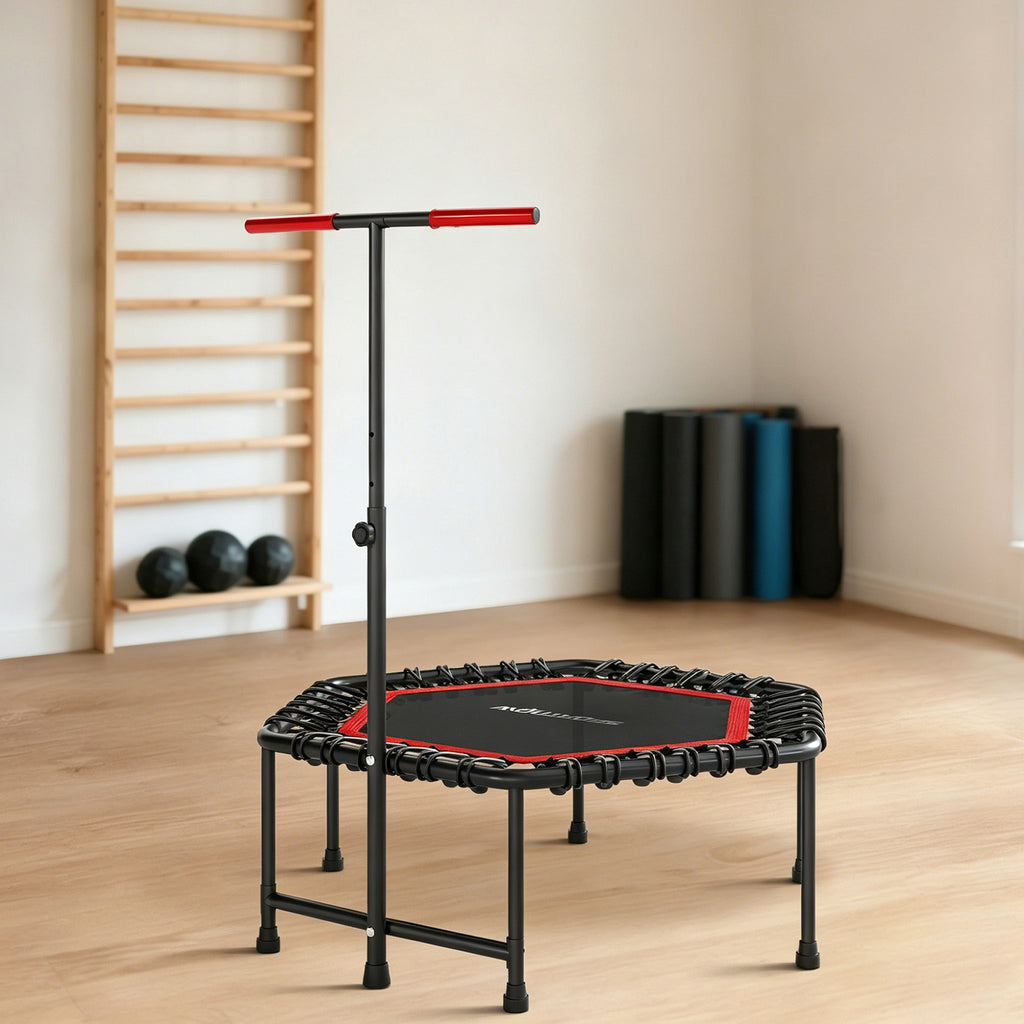 Trampoline de Fitness 114 cm avec Cordes Élastiques et Poignée Réglable - Rouge | Magi Jouets