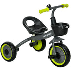 Tricycle Enfant avec Sonnette, Panier et Selle Réglable à Dossier, 2-5 Ans - Noir | Magi Jouets