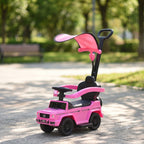 Porteur Enfants Voiture Enfant Multi-équipée 12-36 Mois klaxon Marche-Pieds, Garde-Corps et ombrelle Rose