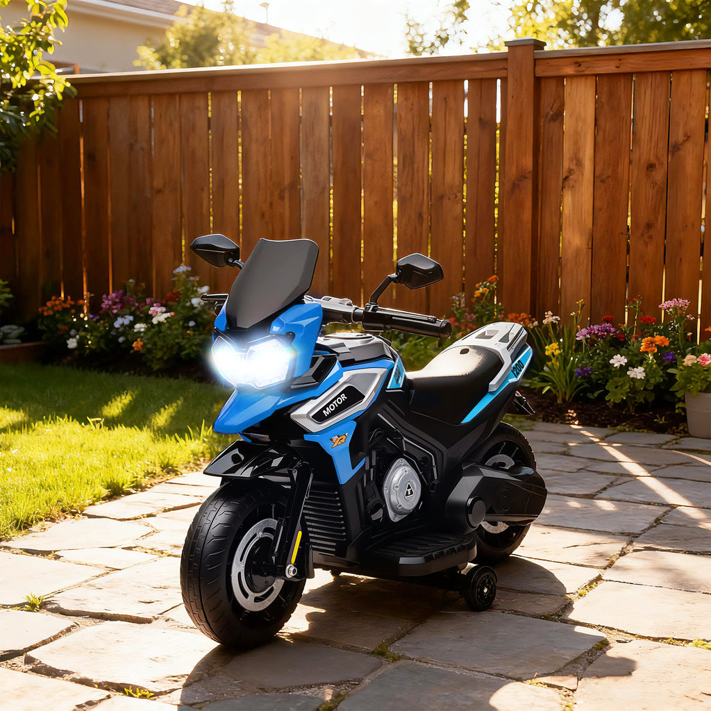 Moto Électrique Enfant 6V avec Musique et Effets Lumineux - Bleu | Magi Jouets