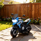 Moto Électrique Enfant 6V avec Musique et Effets Lumineux - Bleu | Magi Jouets