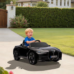 Voiture électrique pour enfants licence BMW I4 12V avec télécommande MP3 Musique Lumières et Ceinture 115x67x45 cm Noir