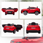 Voiture électrique enfants sous Licence Audi e-tron Sportback, véhicule électrique 12V Max. 5 Km/h avec télécommande 2,4G, phares LED, musique, klaxon, port USB, MP3, rouge