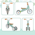 Draisienne Bébé 1-3 Ans Sans Pédale, 3 Roues Silencieuses, Charge 20 kg - Vert | Magi Jouets