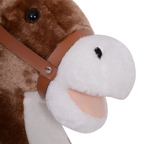 Cheval à Bascule Cowboy avec Selle Confort, Bois de Peuplier, 36+ Mois, Charge 40 kg - Marron | Magi Jouets