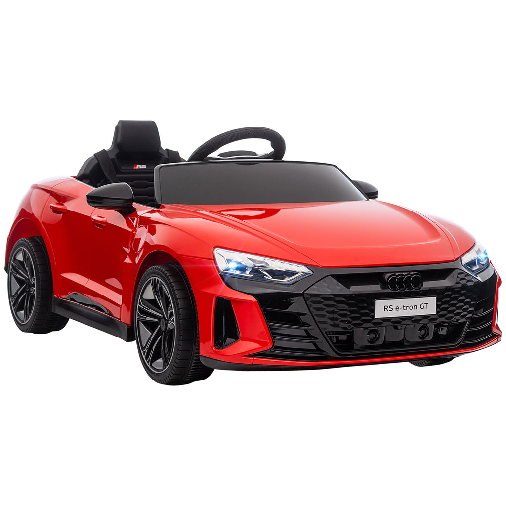 Voiture électrique enfant 12 V - véhicule électrique avec télécommande parentale fournie - V. Max. 5 Km/h - effets sonores, lumineux - Audi RS E-tron GT rouge