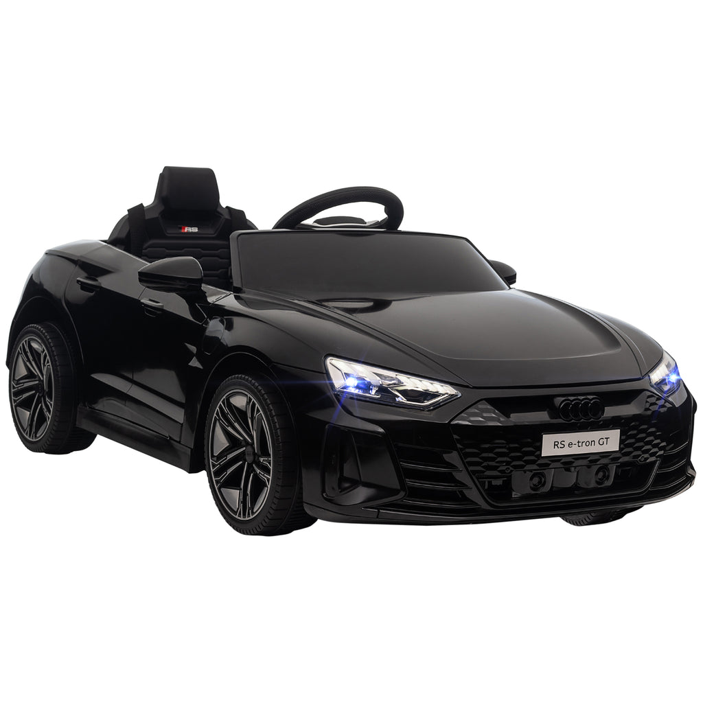Voiture électrique enfant 12 V - véhicule électrique avec télécommande parentale fournie - V. Max. 5 Km/h - effets sonores, lumineux - Audi RS E-tron GT noir