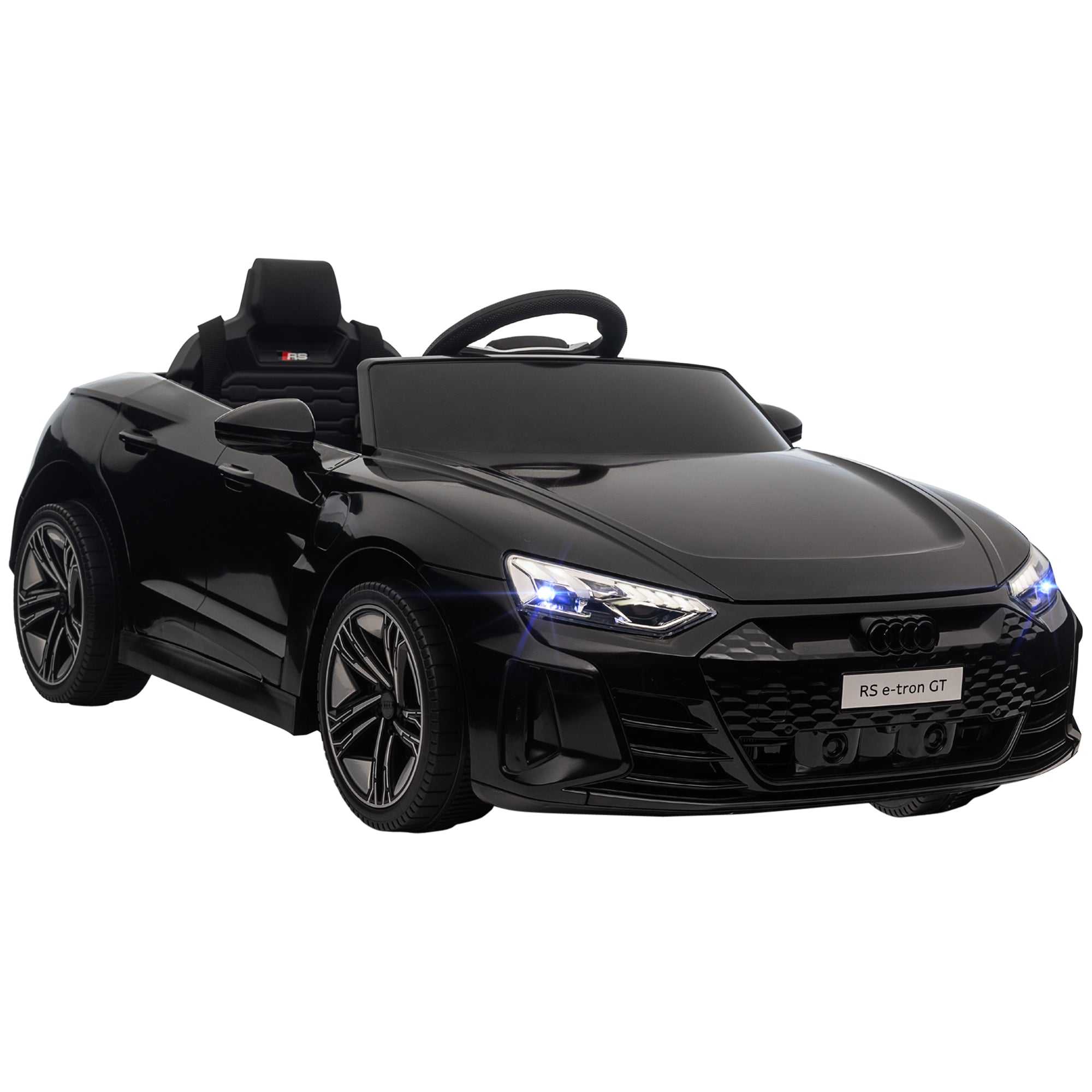 Voiture électrique enfant 12 V - véhicule électrique avec télécommande parentale fournie - V. Max. 5 Km/h - effets sonores, lumineux - Audi RS E-tron GT noir