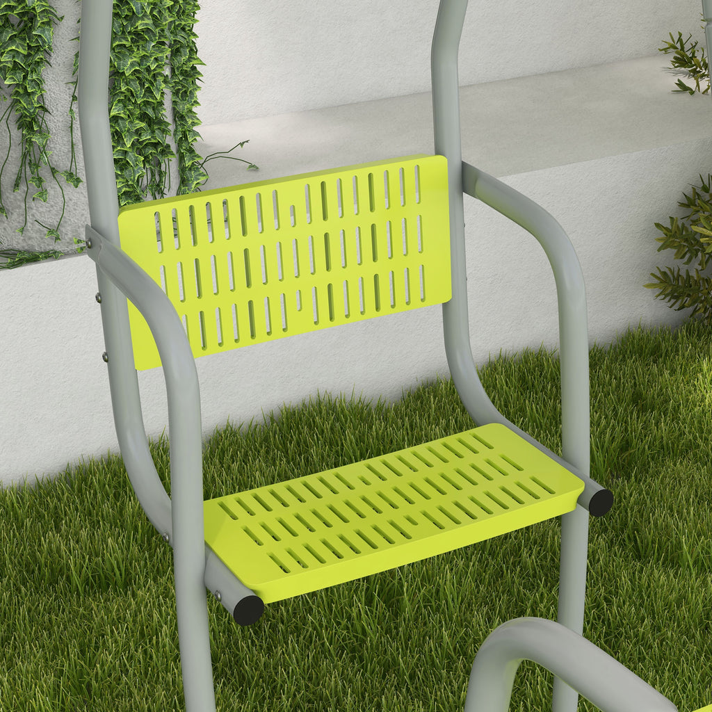 Portique Balançoire Enfant 3 en 1 avec Vis-à-Vis et Siège, Charge Max 225 kg - Vert | Magi Jouets