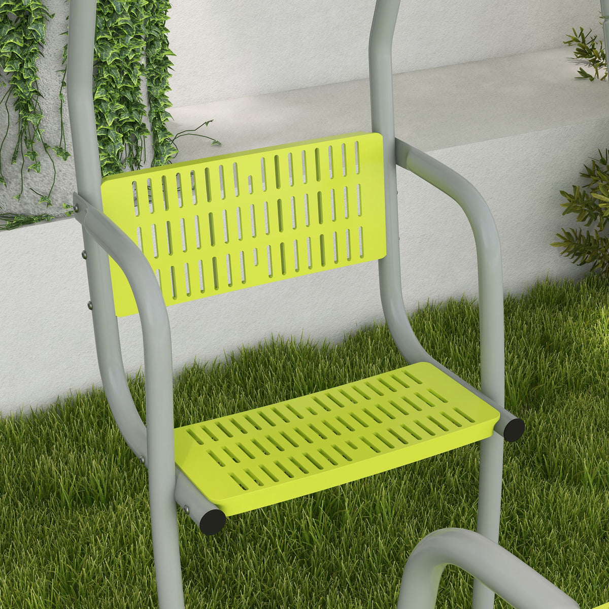 Portique Balançoire Enfant 3 en 1 avec Vis-à-Vis et Siège, Charge Max 225 kg - Vert | Magi Jouets